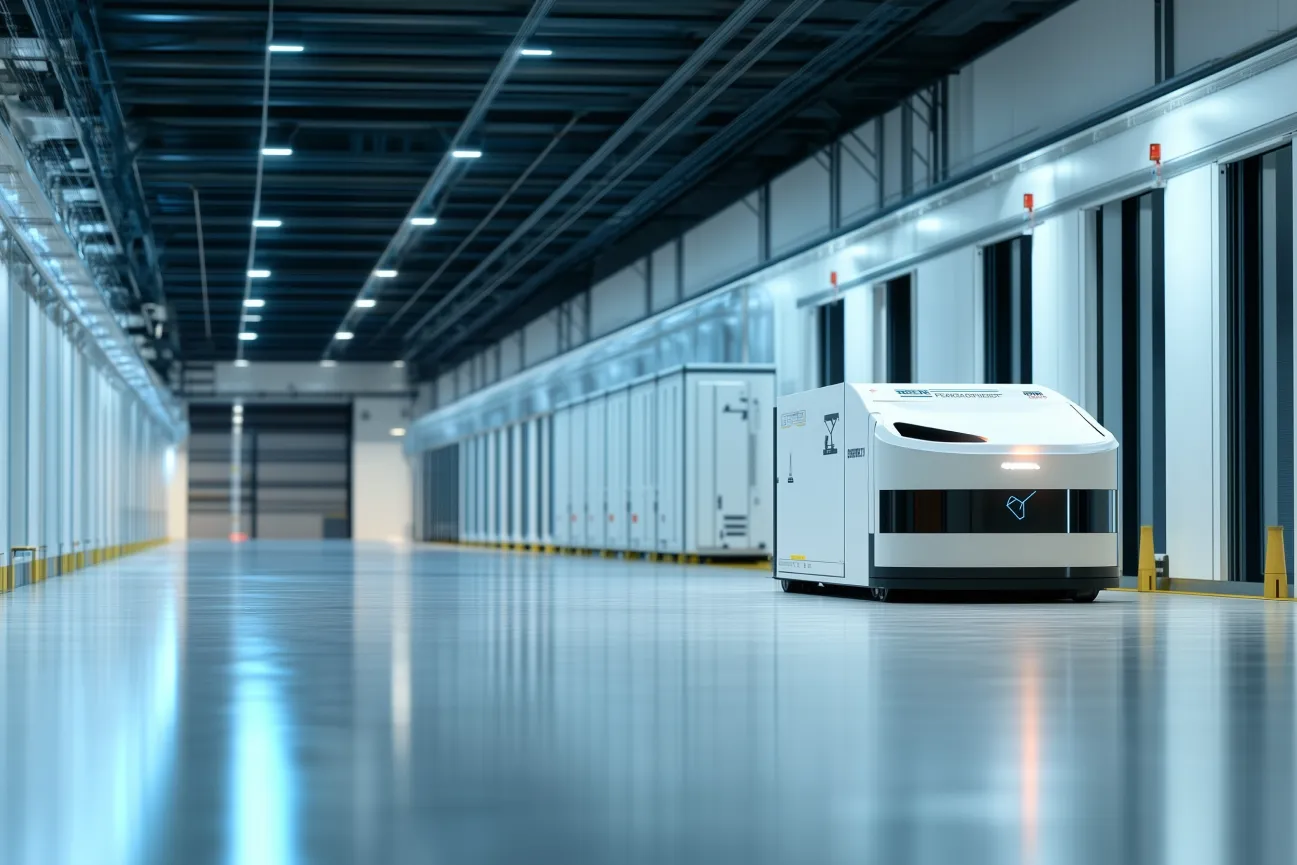 Automated Guided Vehicles in warehouse
