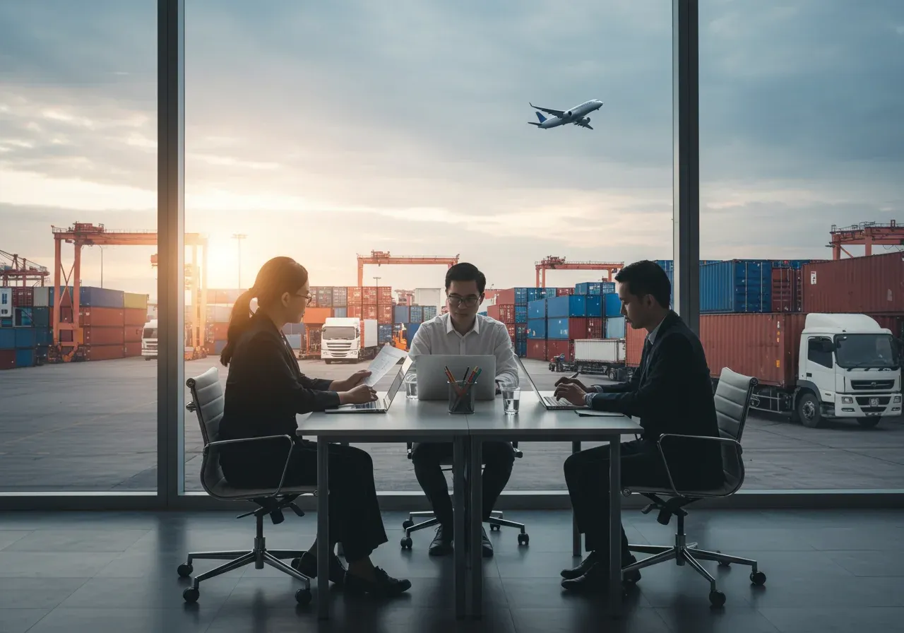 Visual representation of logistics auditing process