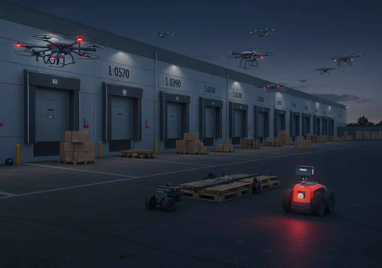 Robotic systems in a logistics warehouse
