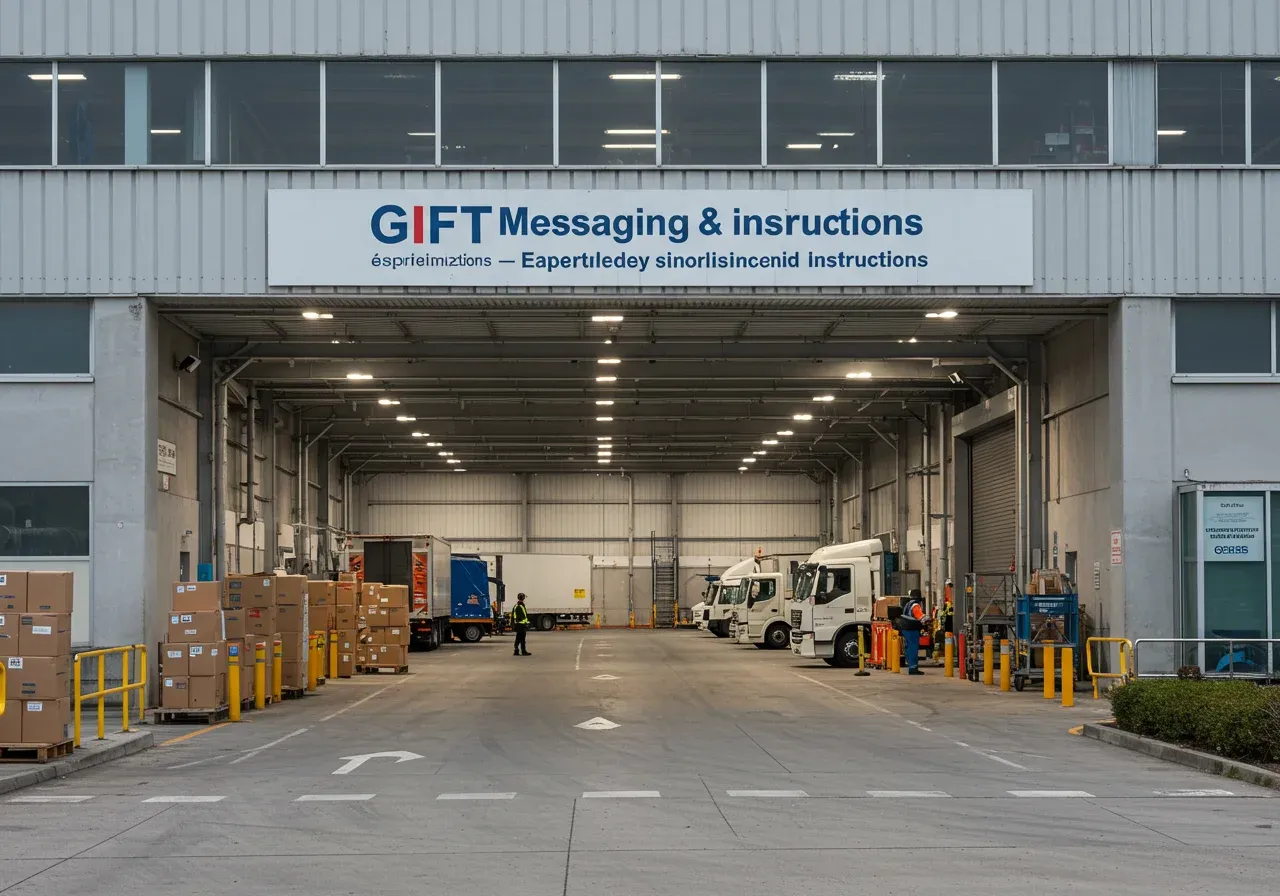 Banner showcasing personalized gift messaging and special delivery instructions