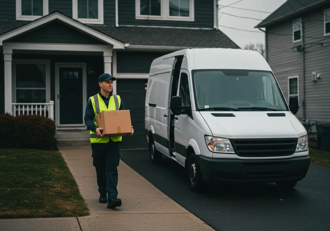 Professional and efficient home delivery service in action