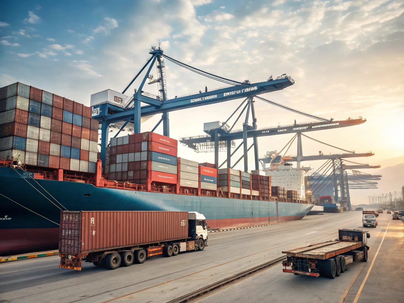 Global logistics network illustration