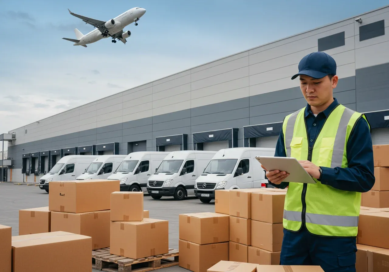 Efficient global parcel logistics network