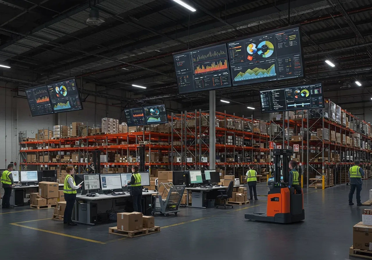 Digital dashboard of inventory control system