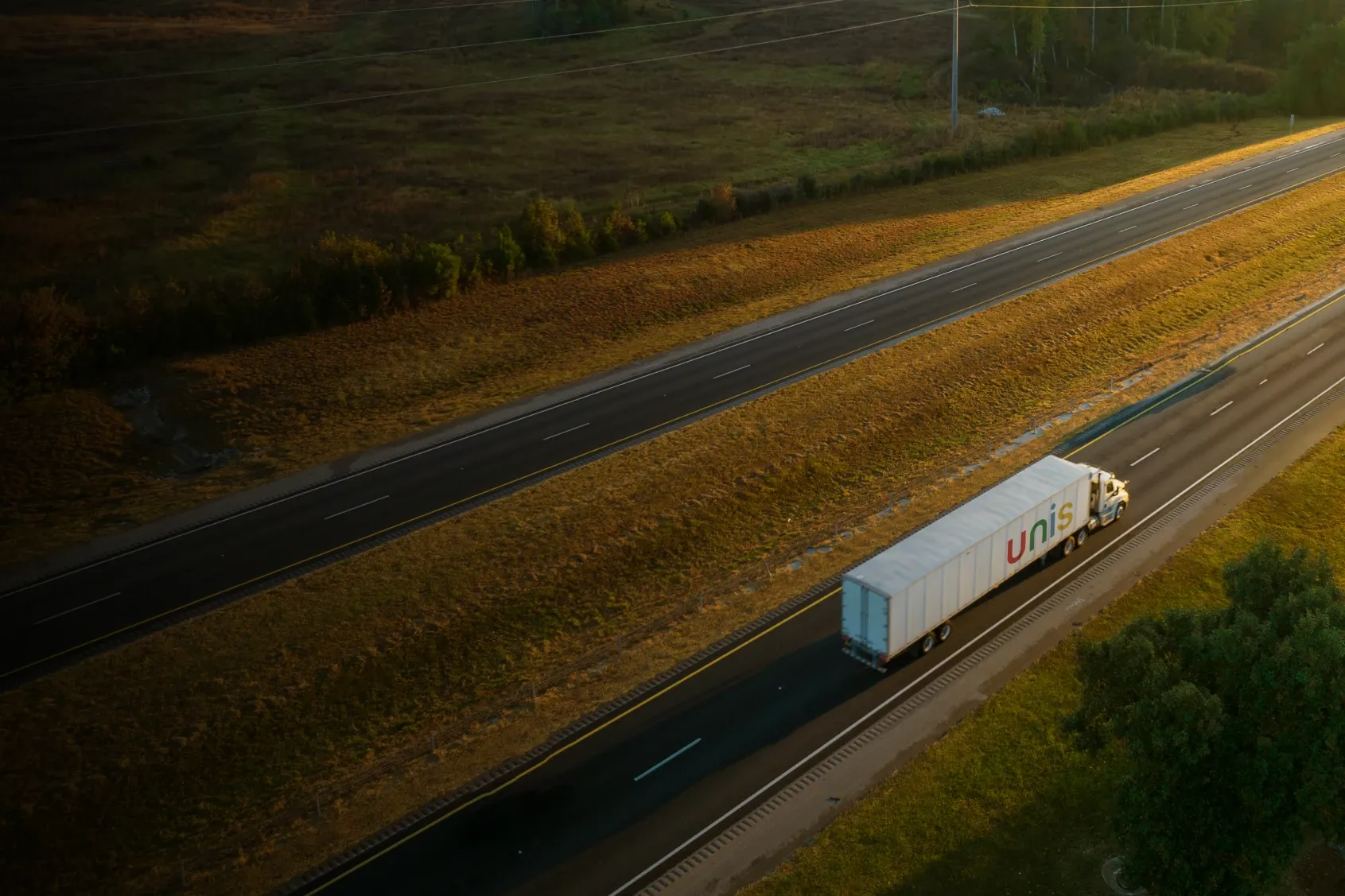 Efficient last mile delivery truck navigating urban streets