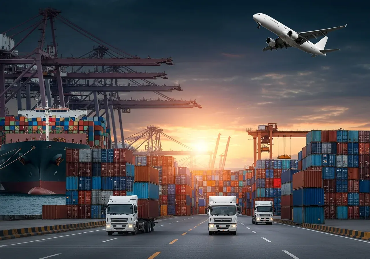 Variety of shipping vehicles showcasing diverse methods.