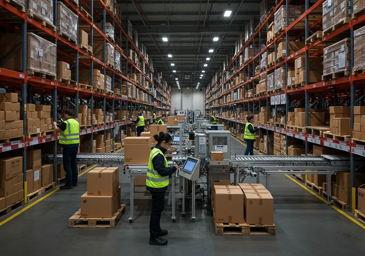 Efficient order fulfillment logistics operation