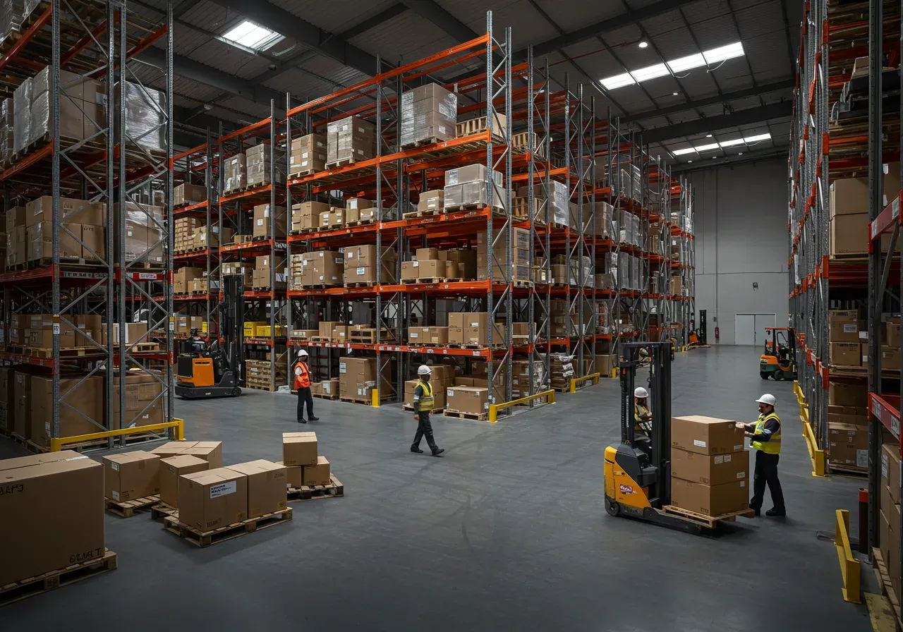 Warehouse racks with efficient order fulfillment