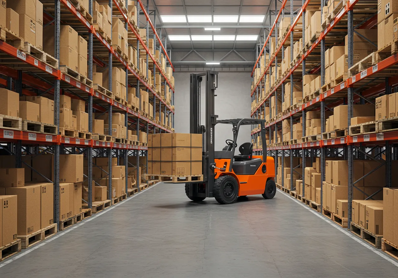Automated pallet conveyors in a warehouse