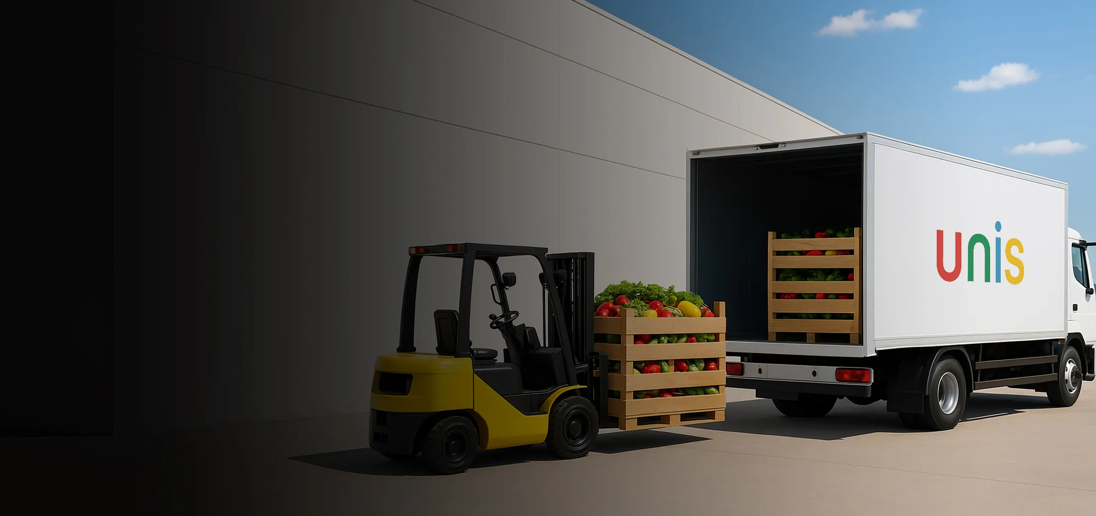 Cold chain logistics ensuring freshness of goods