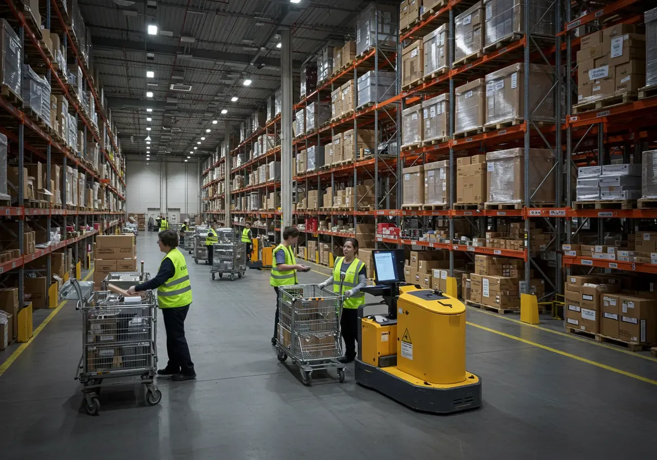 Efficient retail distribution center