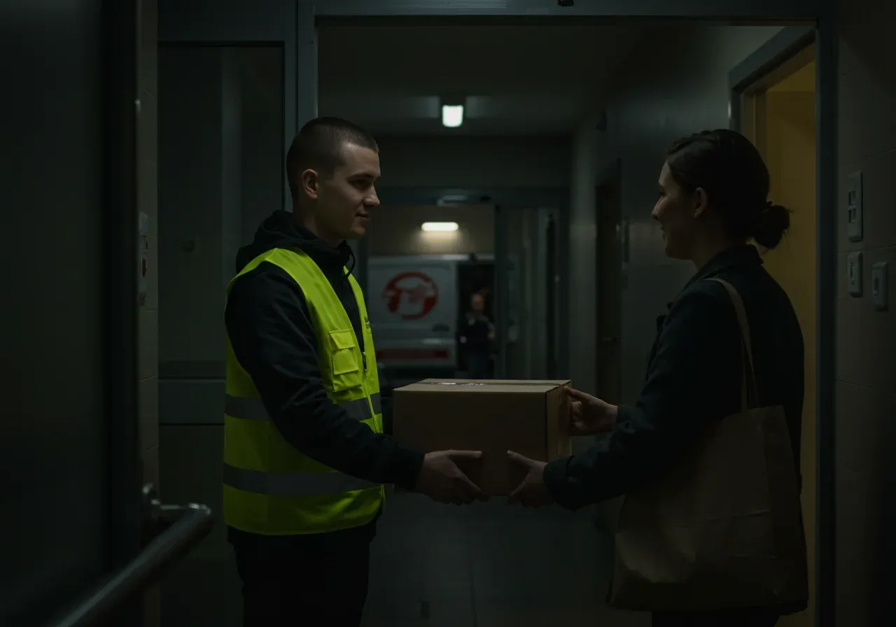 Courier efficiently handling last mile delivery