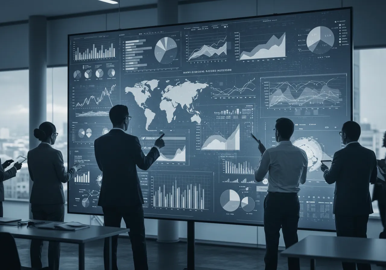 Strategic logistics planning illustration