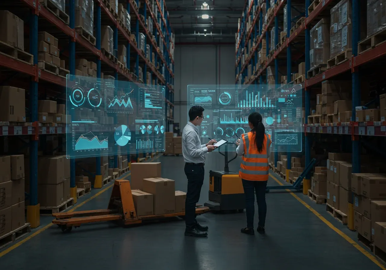 Efficient warehouse with advanced inventory systems
