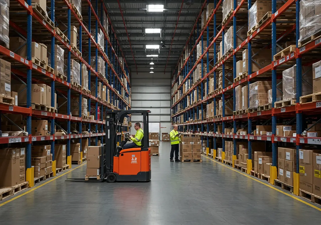 Modern storage systems in a warehouse